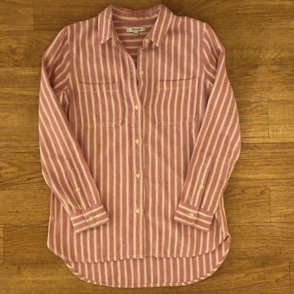 Madewell Flannel Striped Shirt